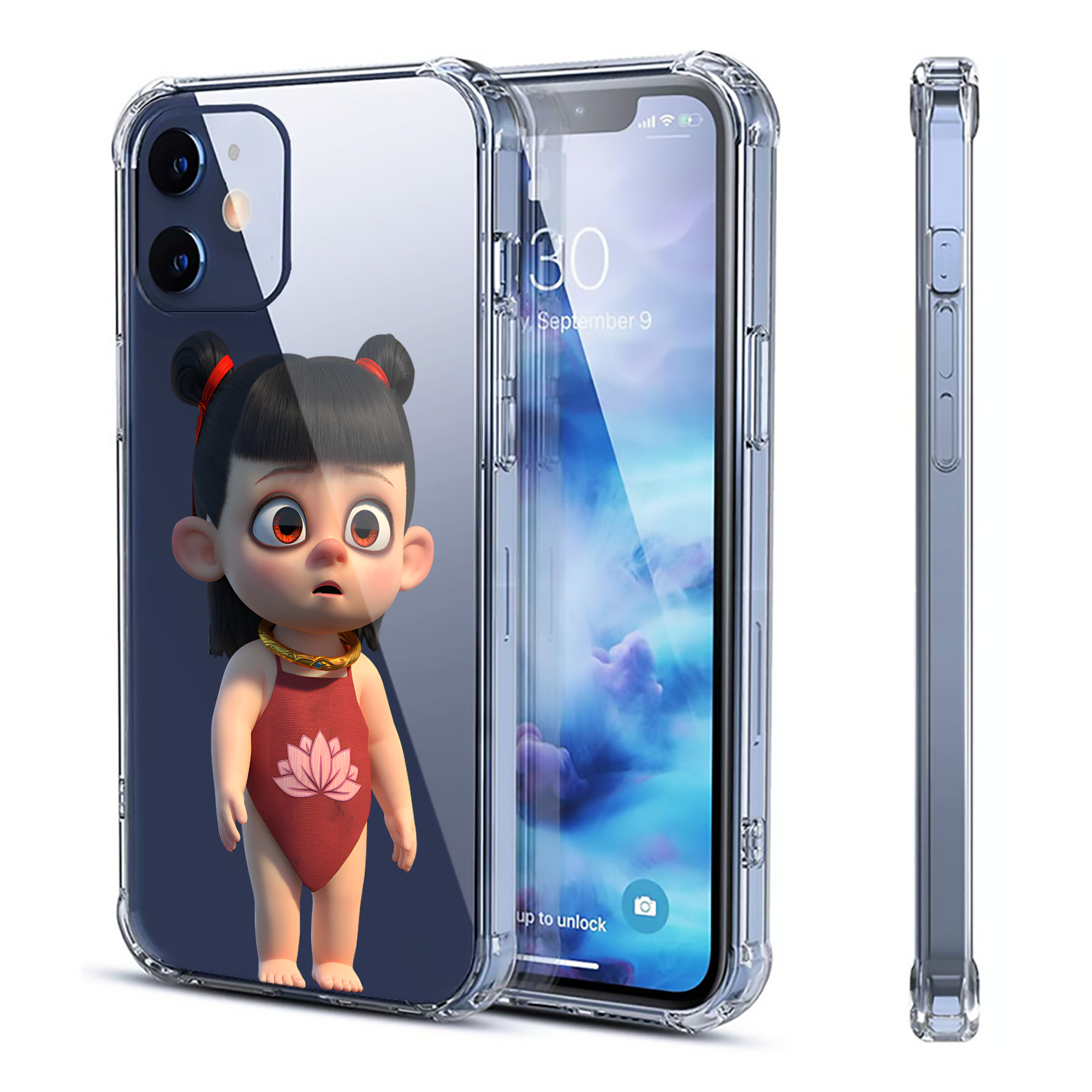 （画像用） Ne Zha 2 ナタ 魔童の大暴れ 【iPhone 12シリーズ対応】透明スマホケース（クリアソフトケース）